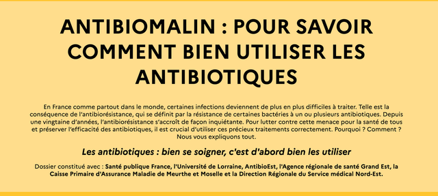 ANTIBIOMALIN : un outil pour le grand public