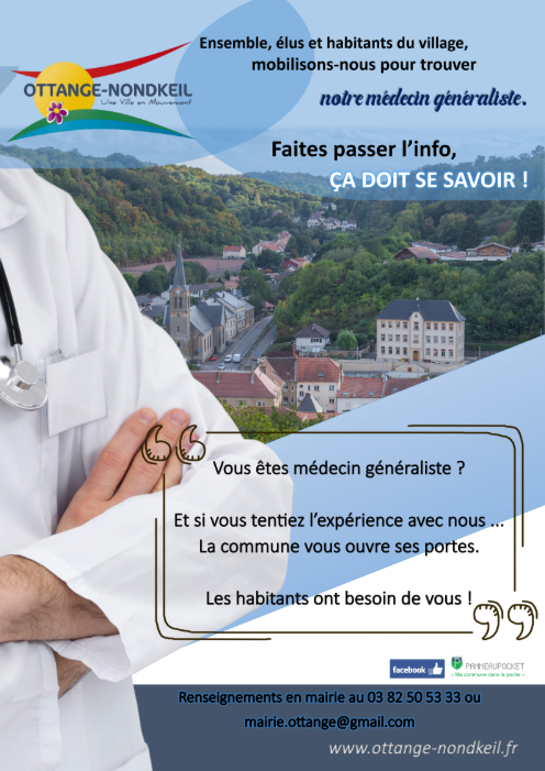 La commune d'OTTANGE - NONDKEIL cherche un médecin généraliste 
