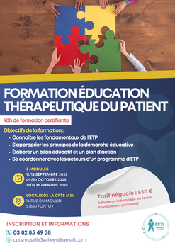 2ème  session de formation ETP certifiante ! Profitez de cette opportunité ! 