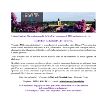 Offre d'emploi médecin généraliste 