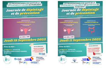 Dépistages des cancers de l'utérus et colorectal organisés en septembre sur le territoire des 3 vallées 