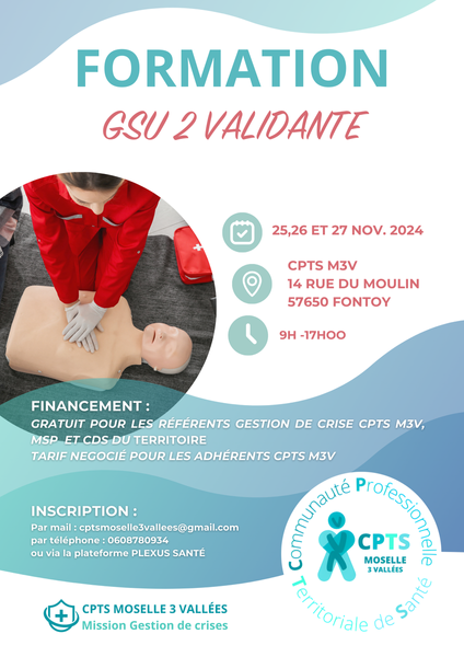 Formation GSU 2 Dans les locaux de la CPTS 