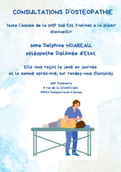 Nouveau Professionnel de santé au sein de la Maison  de Santé Claude Dumond 