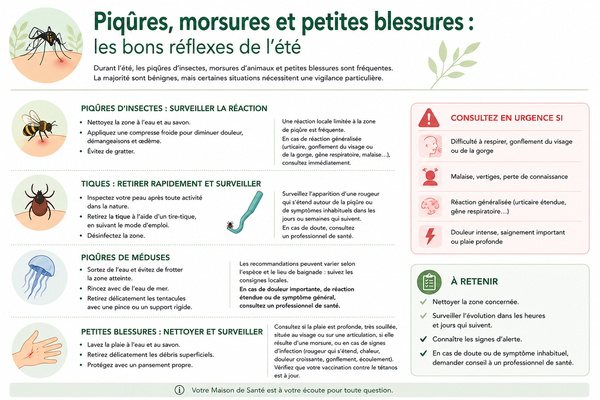 Piqûres, morsures et petites blessures : les bons réflexes