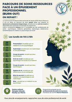 Parcours de soins – Ressources face à un épuisement professionnel (Burn-out)