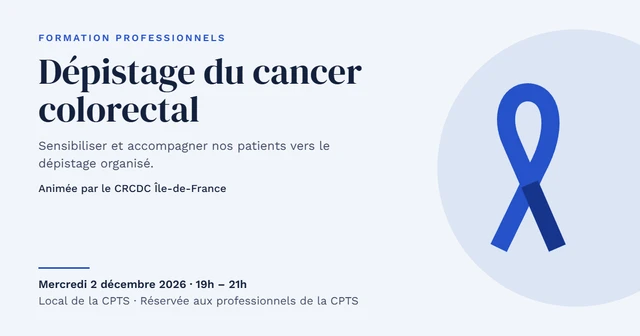 Formation professionnelle : dépistage et sensibilisation sur le cancer colorectal animée par le CRCDC-IDF 