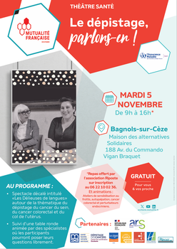 Le dépistage parlons-en ! Le Mardi 05 novembre de 9h00 à 16h00 à la maison des alternatives solidaires à Bagnols Sur Cèze