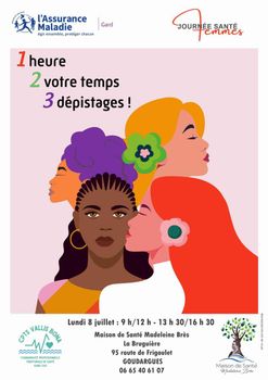 Journée Dépistage Santé Femmes : Lundi 08 Juillet à la MSP de Goudargues