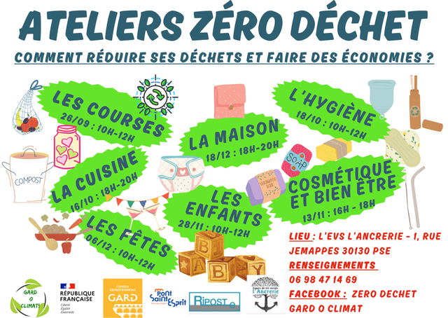 Les ateliers zéro déchet à l'Ancrerie (Espace de Vie Sociale) de Pont-Saint-Esprit