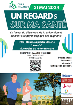 Le 31 Mai 2024 au Pont-du-Gard : Course et marche à pied en faveur du dépistage, de la prévention et du bien-être psychologique des soignants