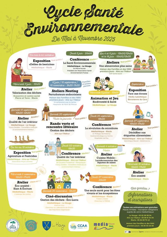 La CPTS de l’Adour dévoile le programme du Cycle Santé Environnementale 2025 !