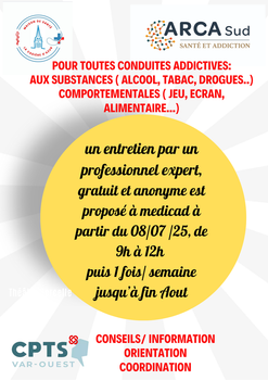 entretien gratuit et anonyme par un professionnel expert autour de tous les comportements d'addictions, à MEDICAD