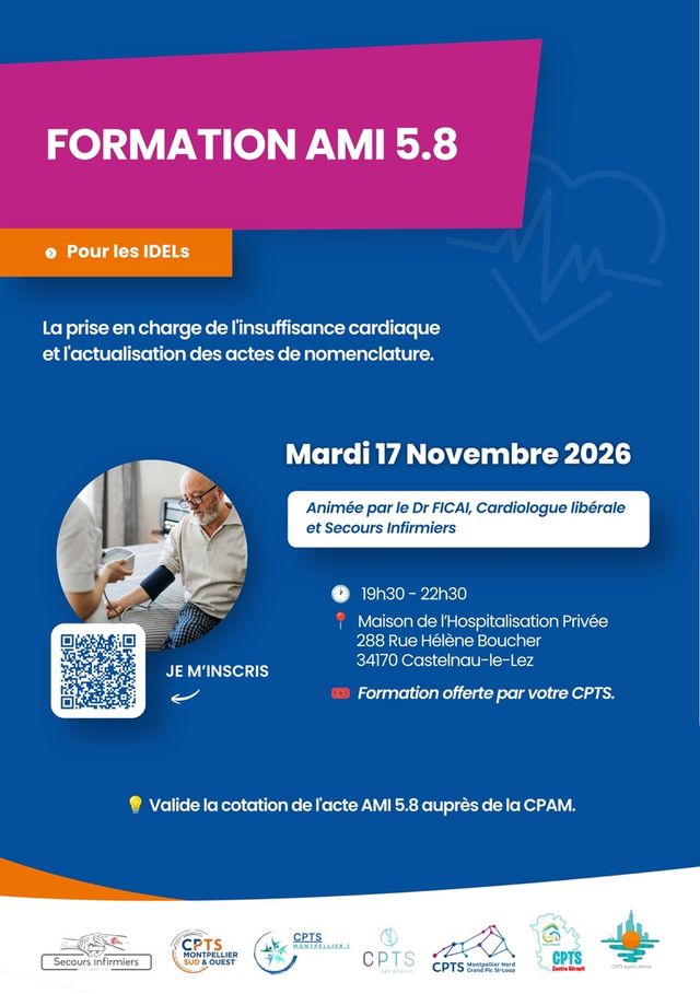 Soirée de formation pour les IDELS - Cotation AMI 5.8