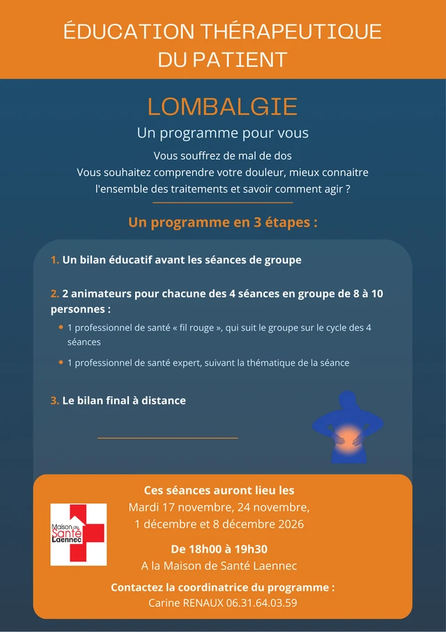 EDUCATION THERAPEUTIQUE LOMBALGIE