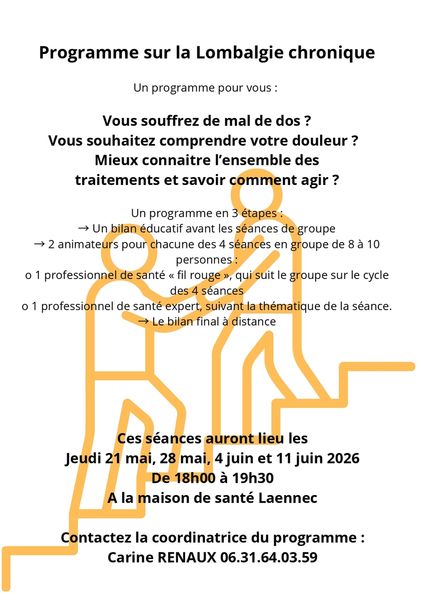 EDUCATION THERAPEUTIQUE LOMBALGIE 