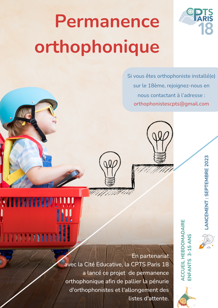 Permanence orthophonique : un partenariat entre la CPTS Paris 18 et la Cité éducative
